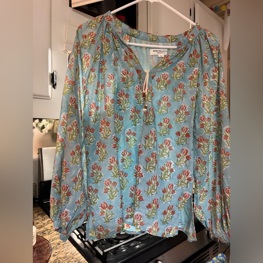 NWOT Fry Floral Blouse size M